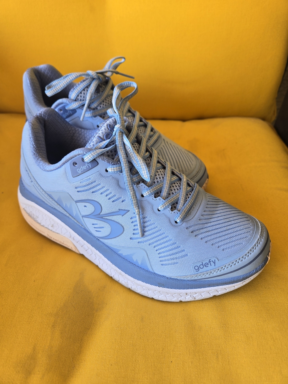 Womens Light Blue Running Sneakers
